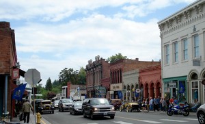 Image of downtown Jacksonville, Oregon during the "Taste of Summ
