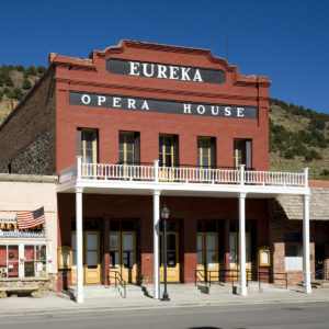 Image of Eureka Opera House in Eureka, NV, where Romancing the WEst Tm plays on Friday, July 12 at 6:00 pm